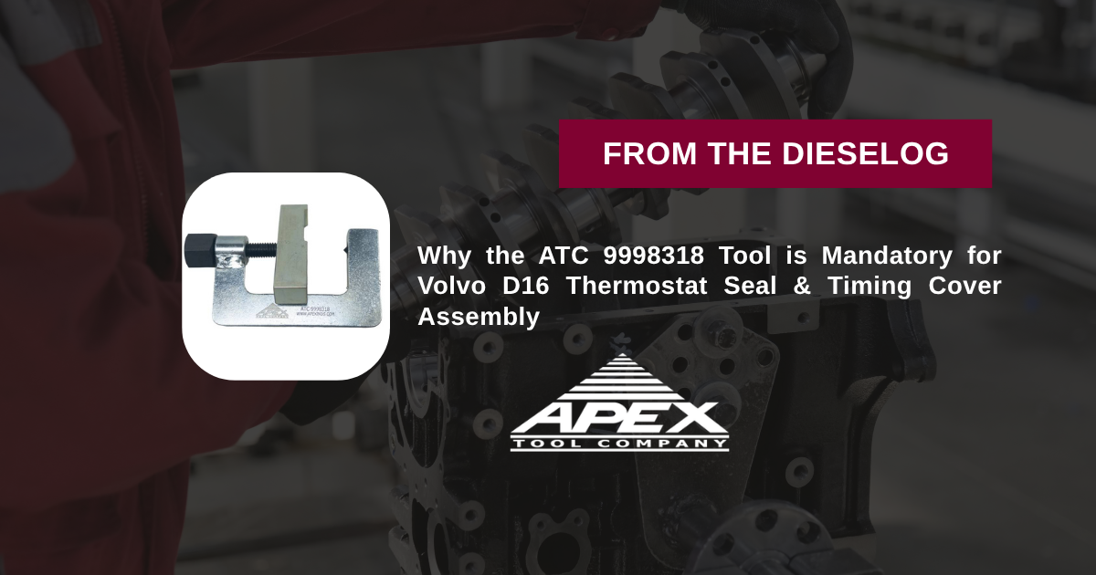 ATC 9998318 Heavy Duty Volvo D16 Engine Timing Gear Cover Leveling Press and Thermostat Seal Tool